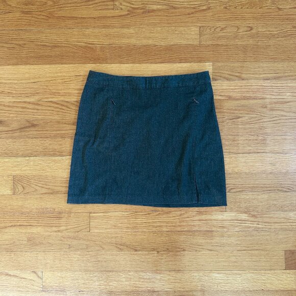 Gray Work Skirt With Hidden Pockets - Picture 1 of 3